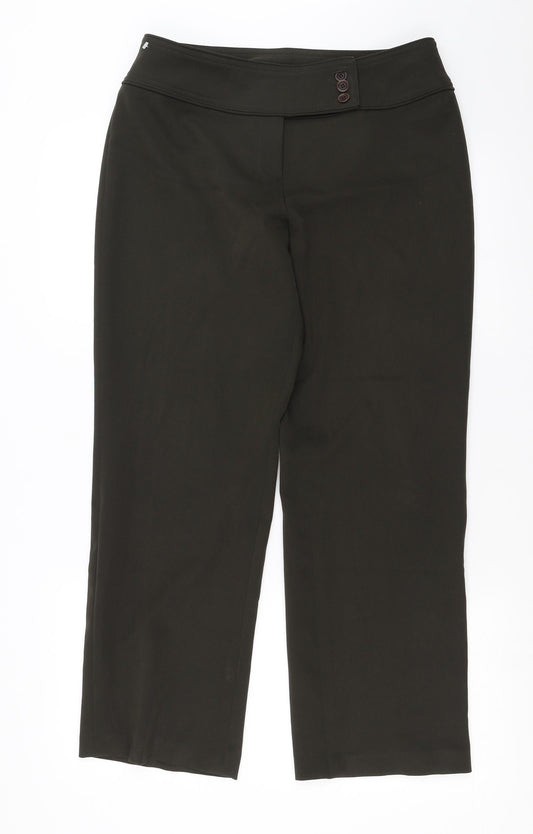 Womens UK Size 12 South Regular Fit  Green Trousers