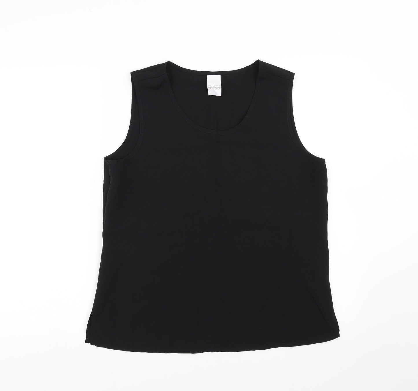 Womens UK Size 12 Preworn Black Basic Blouse
