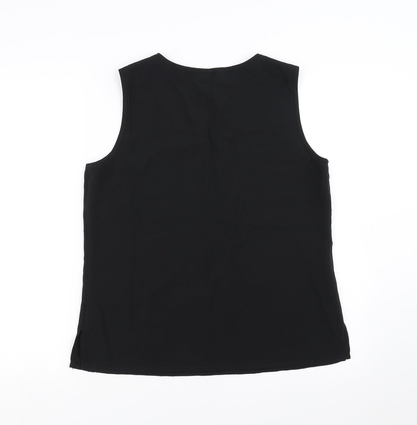 Womens UK Size 12 Preworn Black Basic Blouse