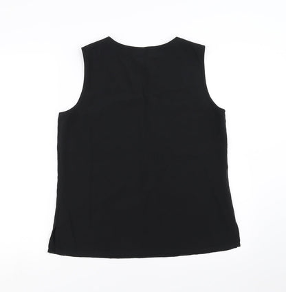 Womens UK Size 12 Preworn Black Basic Blouse