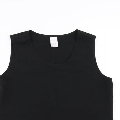 Womens UK Size 12 Preworn Black Basic Blouse