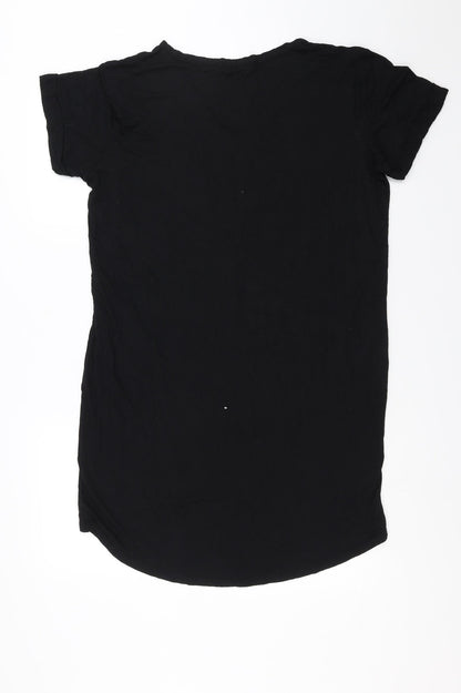 Glamour Babe Womens Black   T-Shirt Dress  Size M