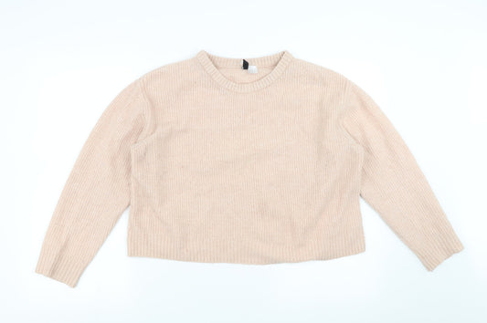 Divided by H&M Womens Pink   Pullover Jumper Size M  - cropped