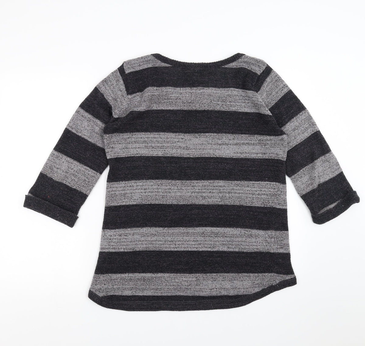 JSL Womens Grey Striped  Pullover Jumper Size L