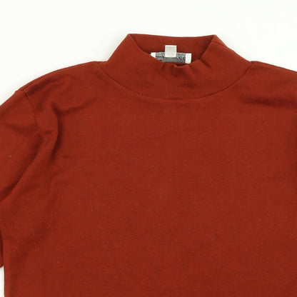 Womens UK Size 8 Emreco Brown Basic T-Shirt