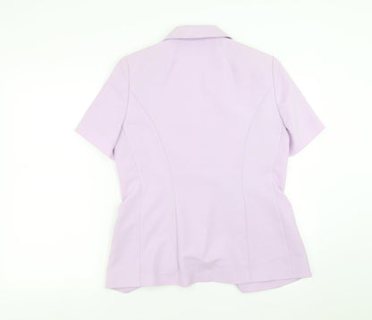 Bonmarché Womens Purple   Jacket Suit Jacket Size 12  - Shoulder Pads
