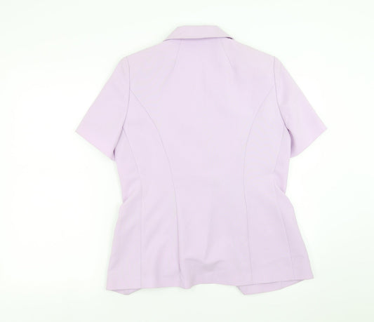 Bonmarché Womens Purple   Jacket Suit Jacket Size 12  - Shoulder Pads