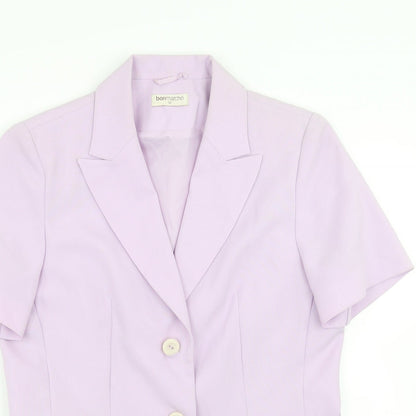Bonmarché Womens Purple   Jacket Suit Jacket Size 12  - Shoulder Pads