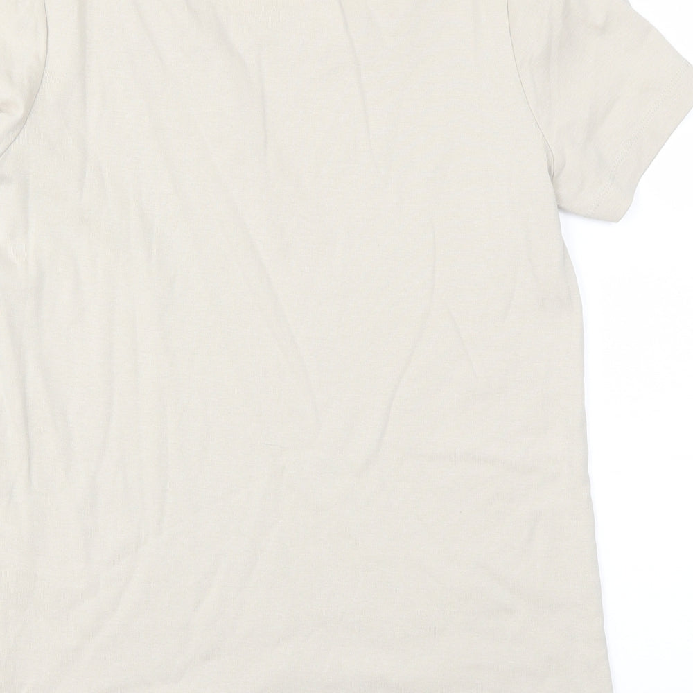 Womens UK Size M Essentials Beige Basic T-Shirt