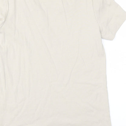 Womens UK Size M Essentials Beige Basic T-Shirt