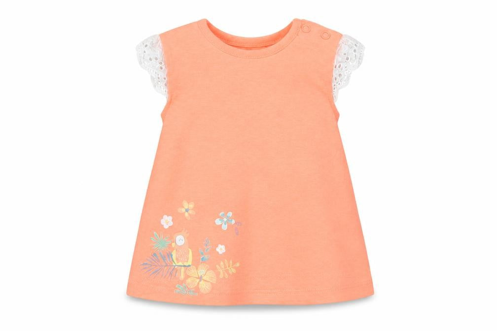 Nutmeg Girls Orange   Basic T-Shirt Size 3-6 Months