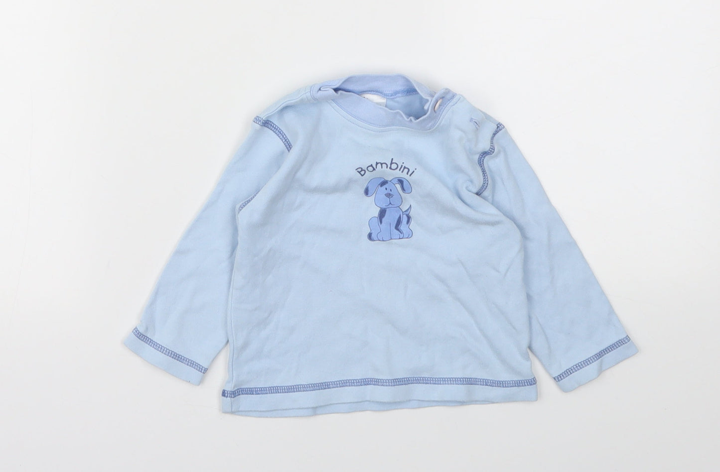 BHS Girls Blue   Basic T-Shirt Size 6-9 Months