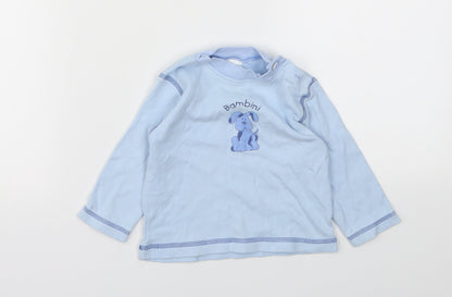 BHS Girls Blue   Basic T-Shirt Size 6-9 Months