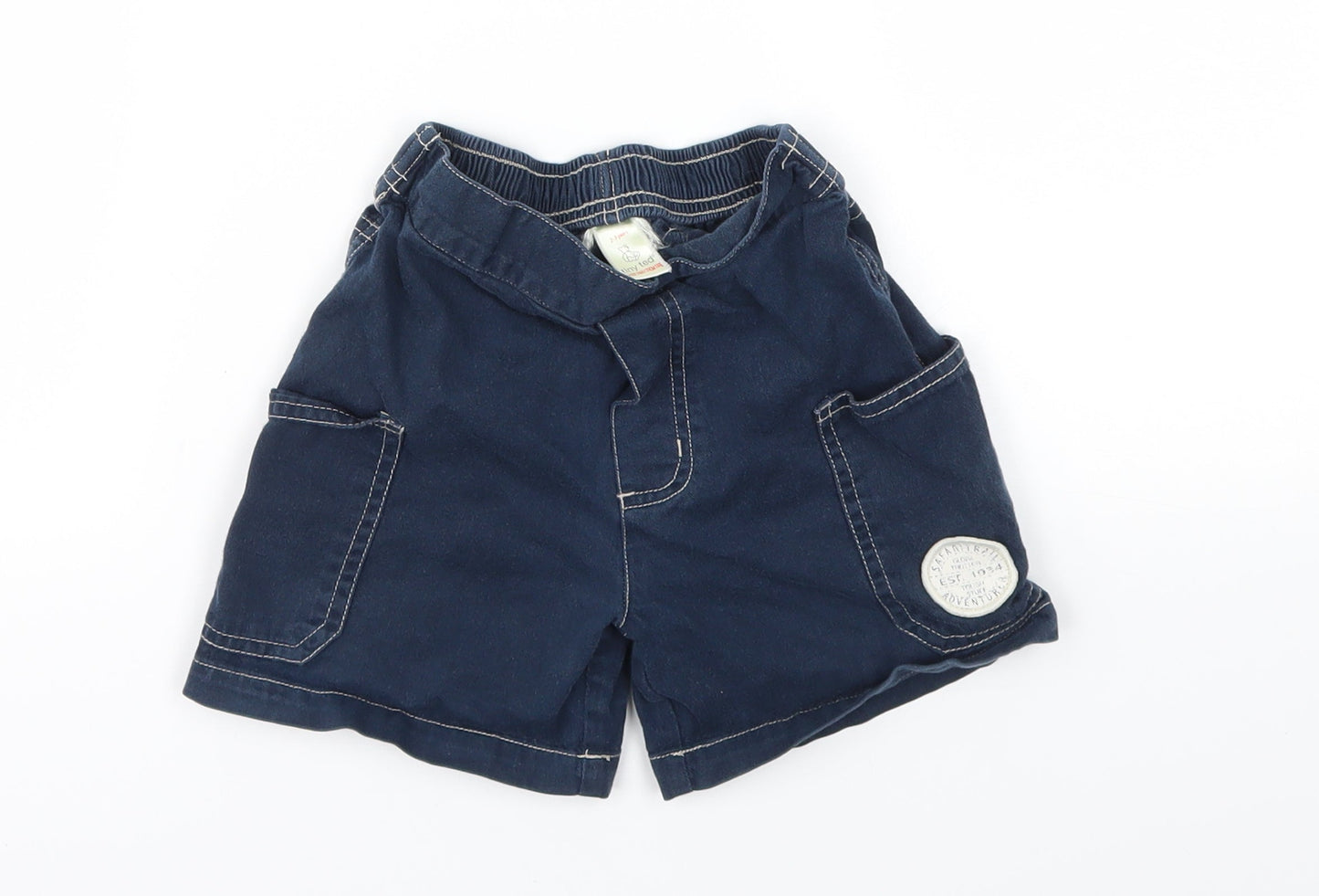 TINY TED  Boys Blue Animal Print  Chino Shorts Size 2-3 Years