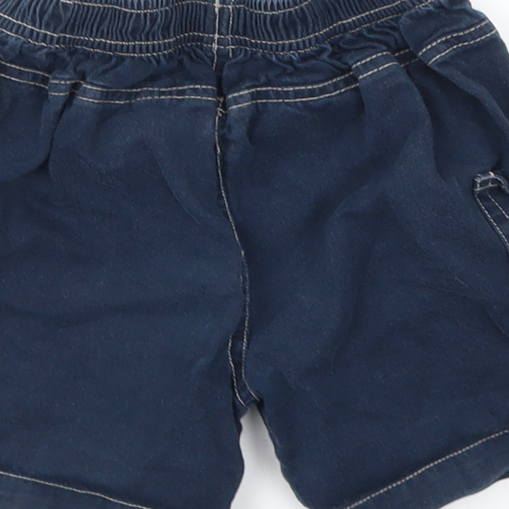 TINY TED  Boys Blue Animal Print  Chino Shorts Size 2-3 Years