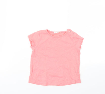 jhon lewis Girls Pink   Basic T-Shirt Size 3-6 Months