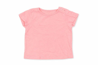 jhon lewis Girls Pink   Basic T-Shirt Size 3-6 Months