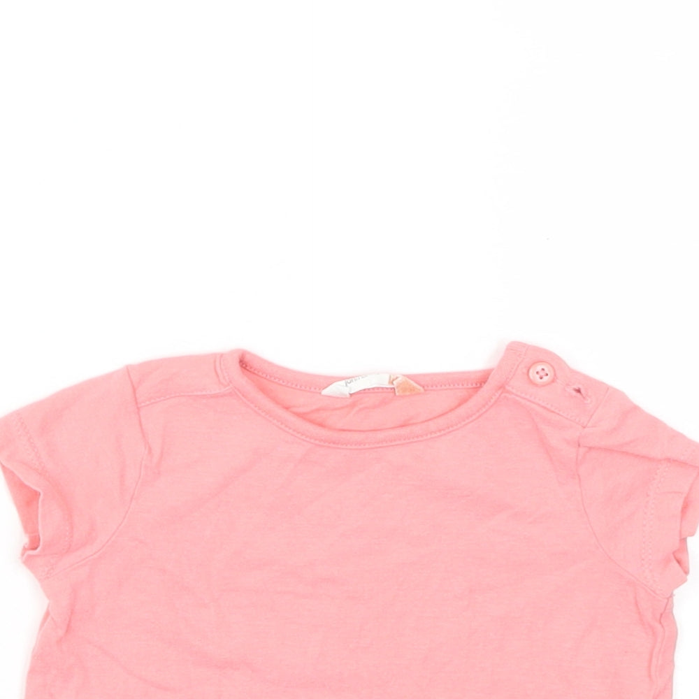 jhon lewis Girls Pink   Basic T-Shirt Size 3-6 Months