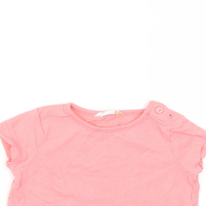 jhon lewis Girls Pink   Basic T-Shirt Size 3-6 Months