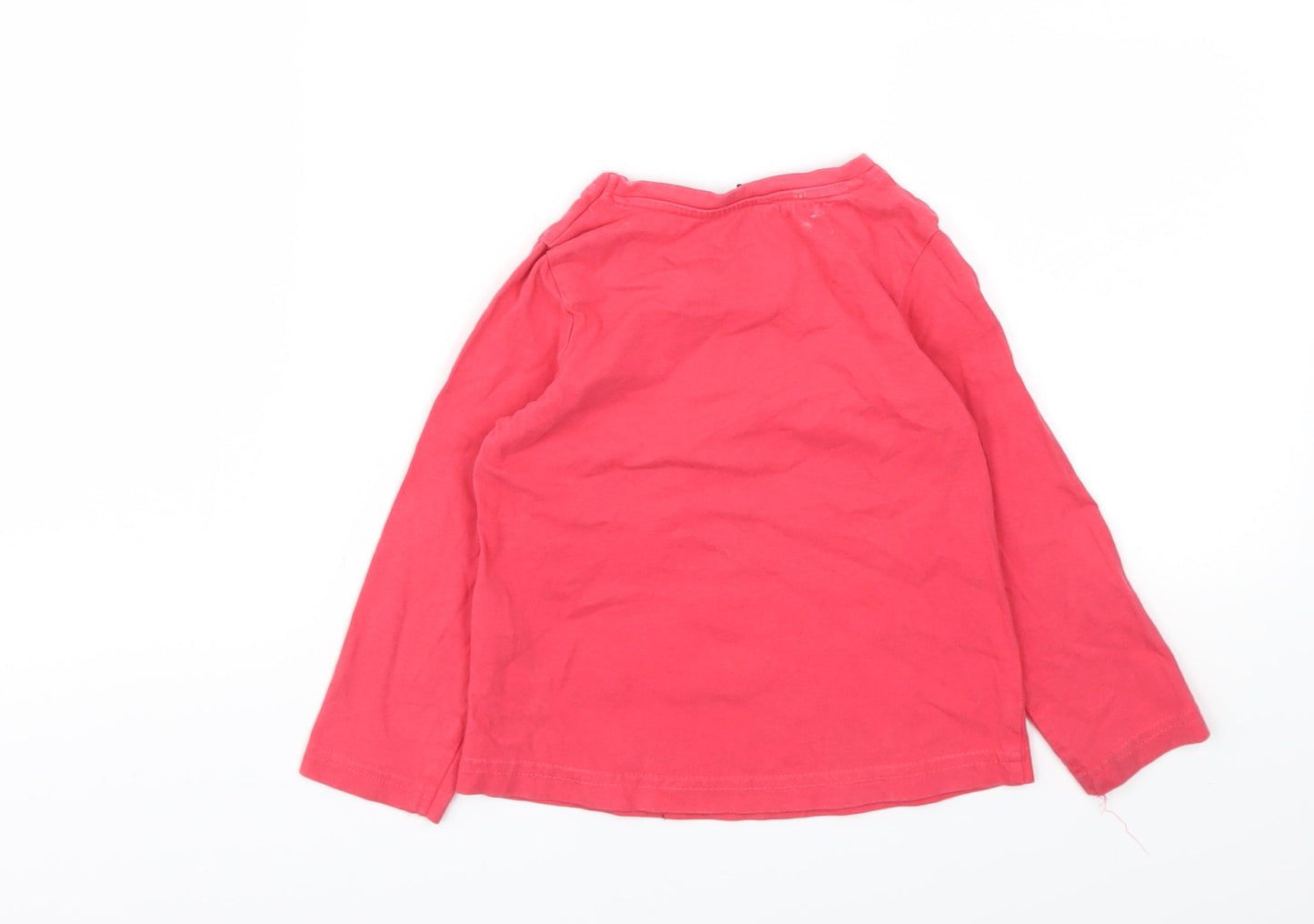 George Girls Orange Animal Print  Basic T-Shirt Size 2-3 Years