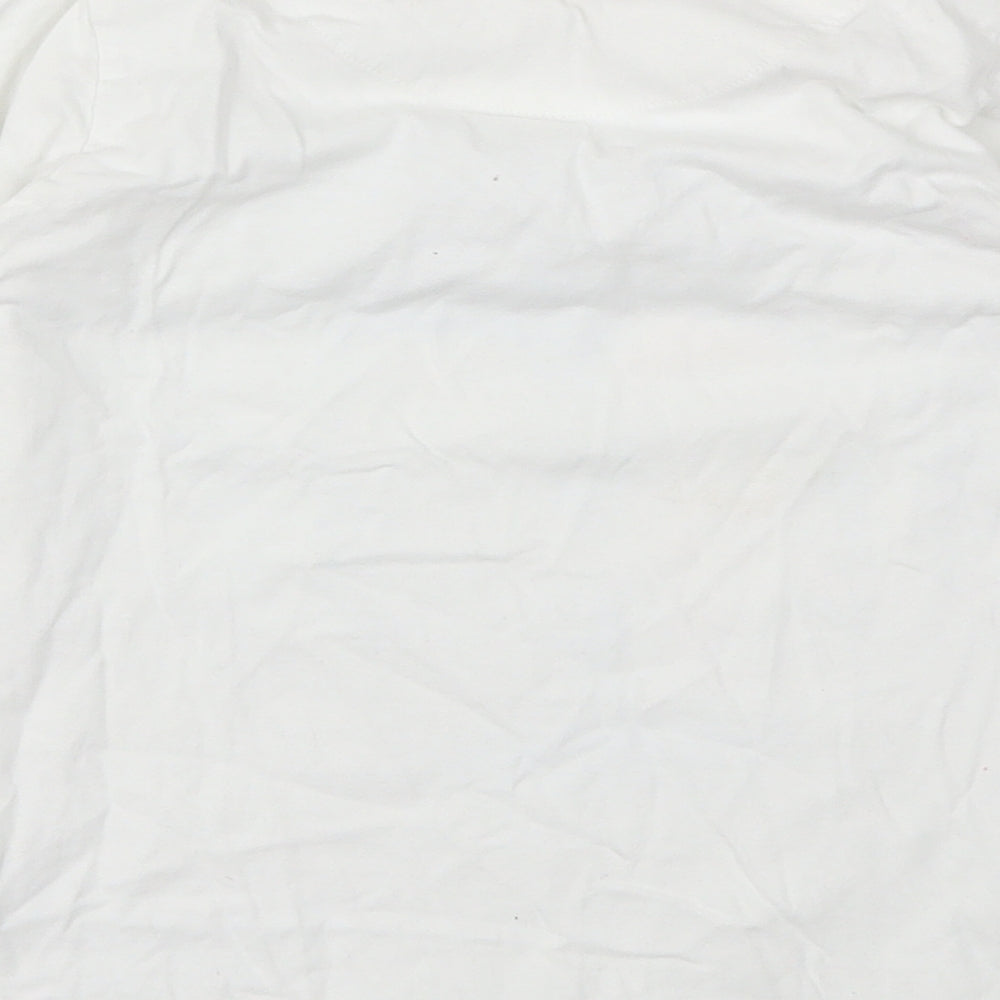 M&S Girls White Animal Print  Basic T-Shirt Size 9-10 Years