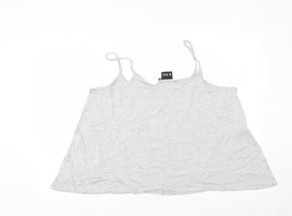 B. You  Womens Grey   Basic T-Shirt Size 16