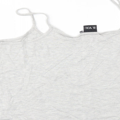 B. You  Womens Grey   Basic T-Shirt Size 16