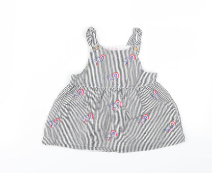 little ones Girls Black Striped  Jacket Dress  Size 3-6 Months