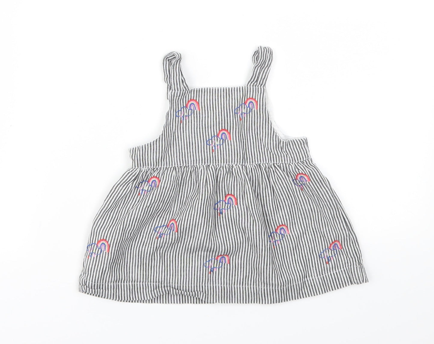 little ones Girls Black Striped  Jacket Dress  Size 3-6 Months