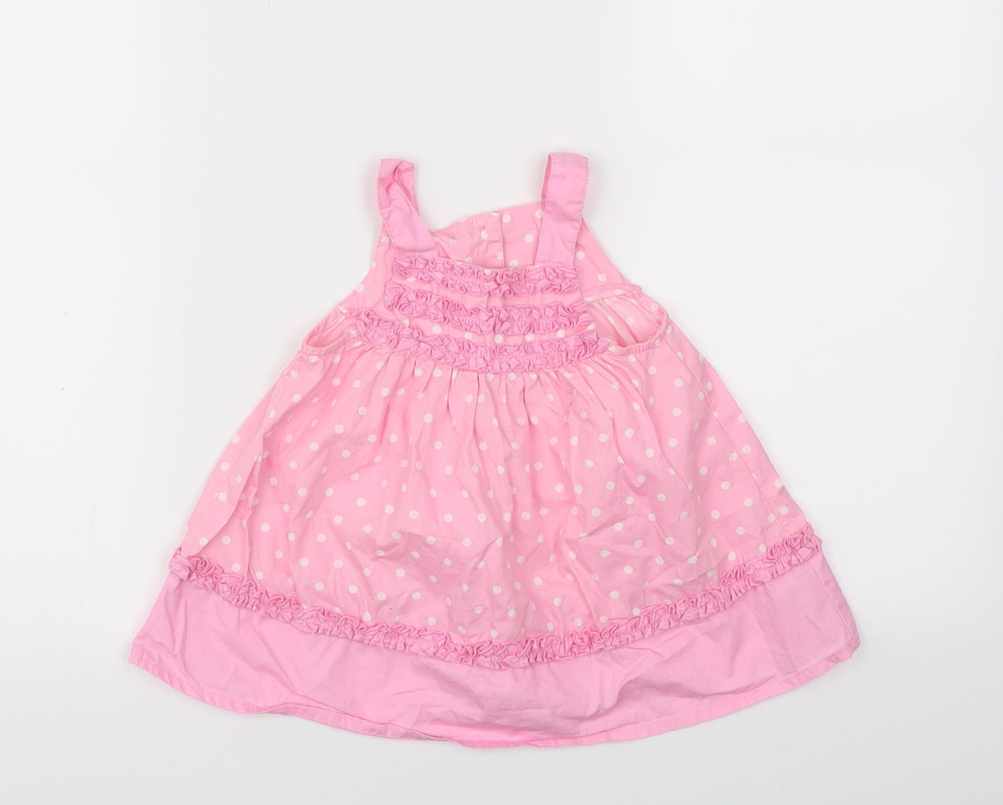 George Girls Pink Polka Dot  Fit & Flare  Size 3-6 Months