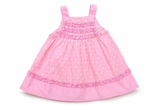 George Girls Pink Polka Dot  Fit & Flare  Size 3-6 Months
