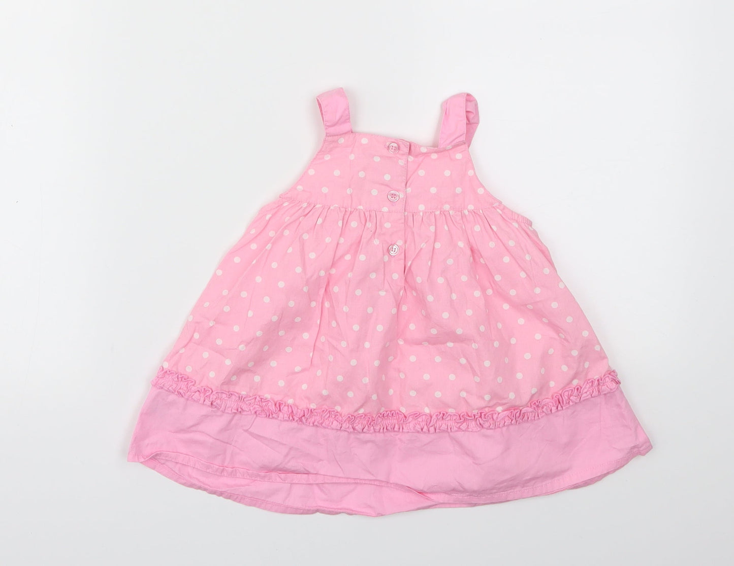 George Girls Pink Polka Dot  Fit & Flare  Size 3-6 Months