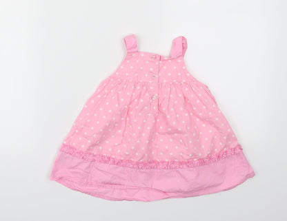 George Girls Pink Polka Dot  Fit & Flare  Size 3-6 Months