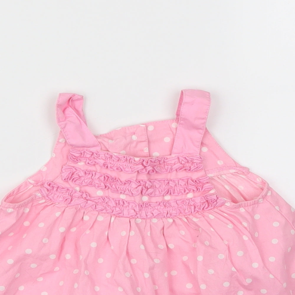 George Girls Pink Polka Dot  Fit & Flare  Size 3-6 Months