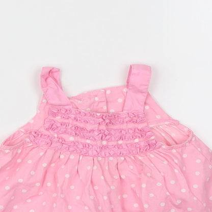 George Girls Pink Polka Dot  Fit & Flare  Size 3-6 Months