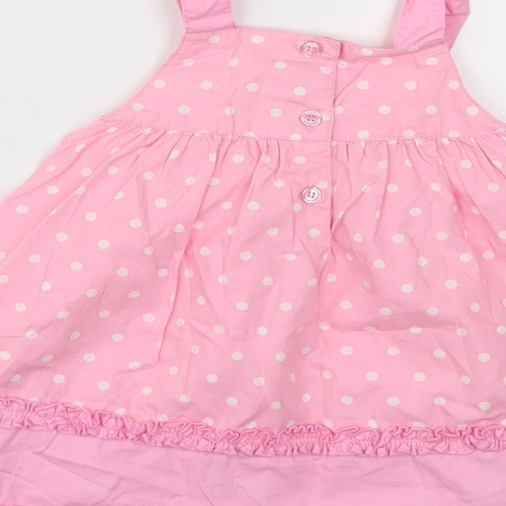George Girls Pink Polka Dot  Fit & Flare  Size 3-6 Months