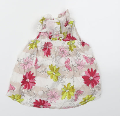 NEXT  Girls Pink Floral  Fit & Flare  Size 3-6 Months