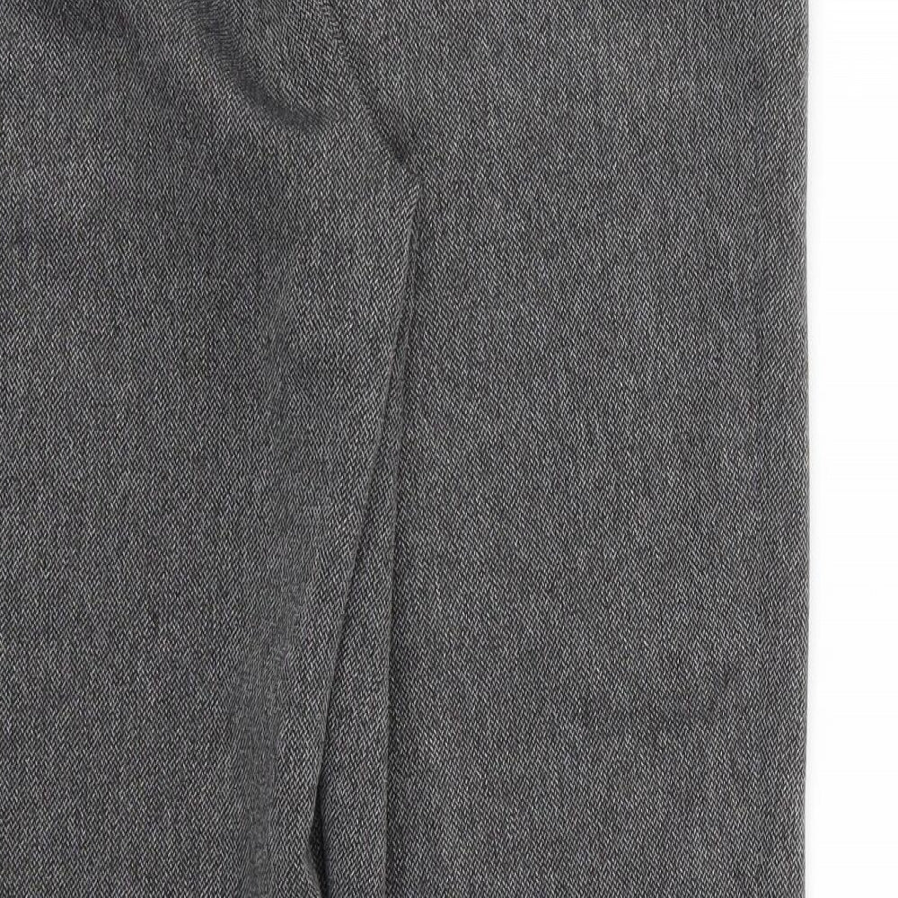 M&S Womens Grey   Trousers  Size 14 L26 in - Stretch waistband