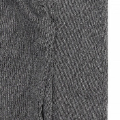 M&S Womens Grey   Trousers  Size 14 L26 in - Stretch waistband