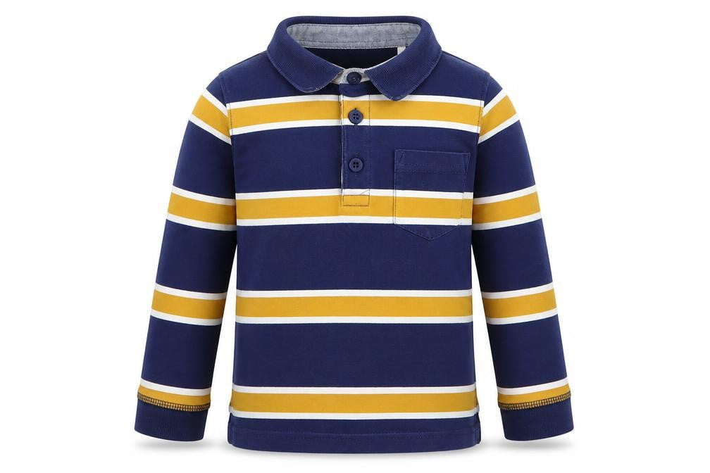jhon lewis Boys Blue Striped  Basic Polo Size 4 Years