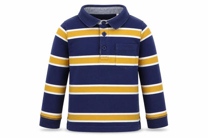 jhon lewis Boys Blue Striped  Basic Polo Size 4 Years
