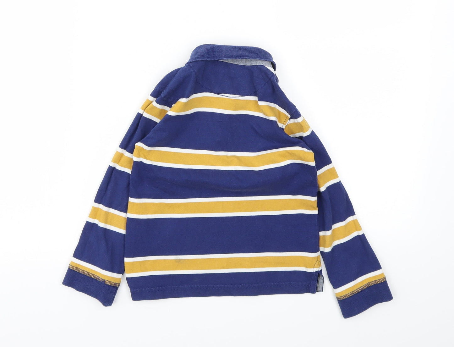 jhon lewis Boys Blue Striped  Basic Polo Size 4 Years