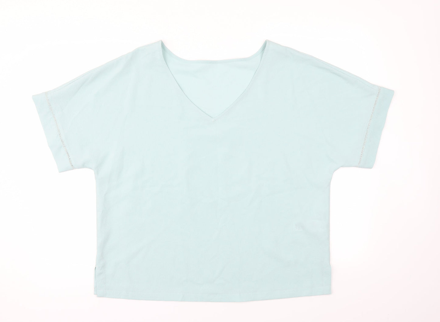 Womens UK Size 14 M&S Blue Basic Blouse