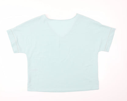 Womens UK Size 14 M&S Blue Basic Blouse