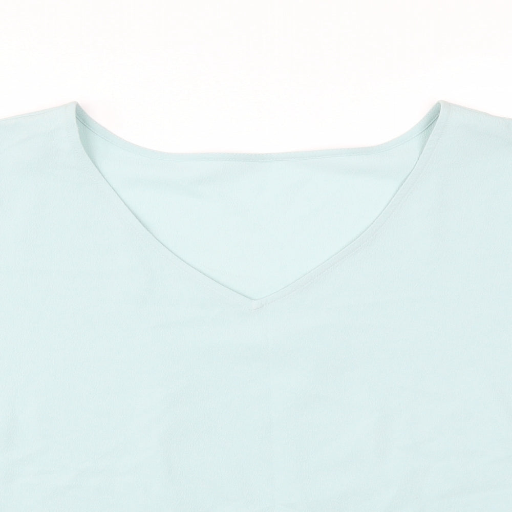 Womens UK Size 14 M&S Blue Basic Blouse