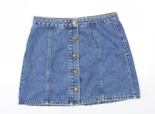 Denim & Co.  Womens Blue   A-Line Skirt Size 12