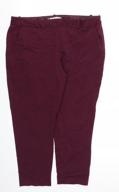 Princples Womens Purple   Trousers  Size 16 L25 in