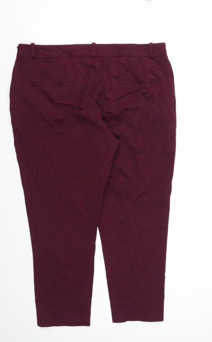 Princples Womens Purple   Trousers  Size 16 L25 in