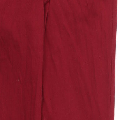 Thermolactyl Womens Red Houndstooth  Straight Jeans Size 10 L30 in