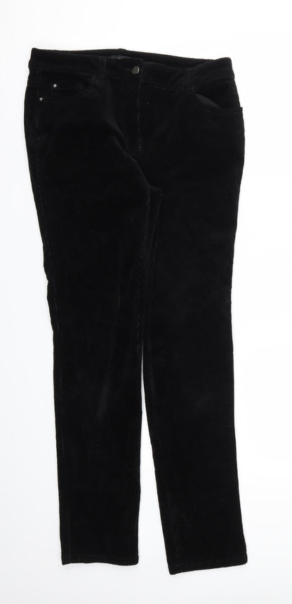 M&Co Womens Black   Trousers  Size 10 L30 in